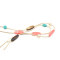 Benutzerdefinierte Seil 2 Schicht Halskette für Frauen stilvoller Acrylkettenglied Bunte Halsketten